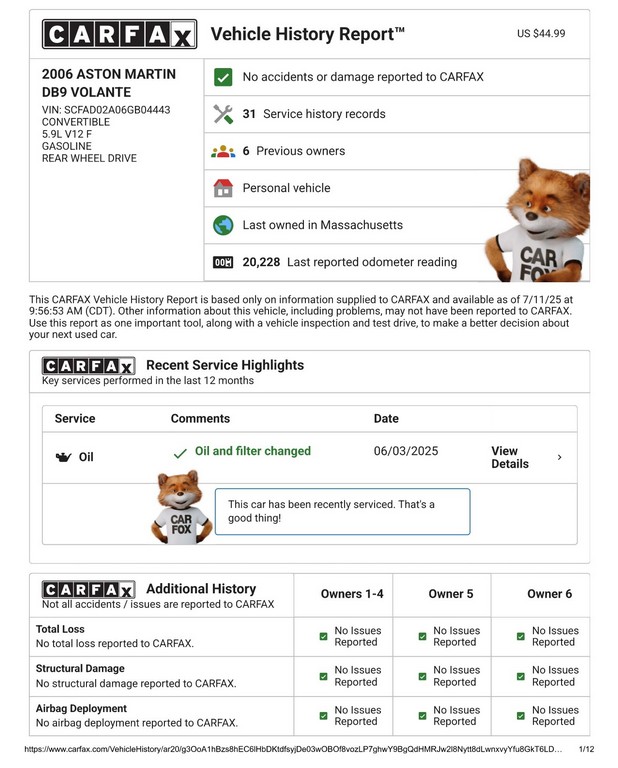 2006 Aston Martin DB9 Volante - Image 12