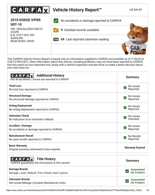 2010 Dodge Viper SRT-10 ACR VoooDoo Edition - Image 38