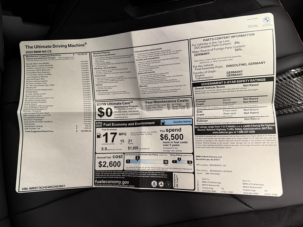 2022 BMW M5 CS - Image 70