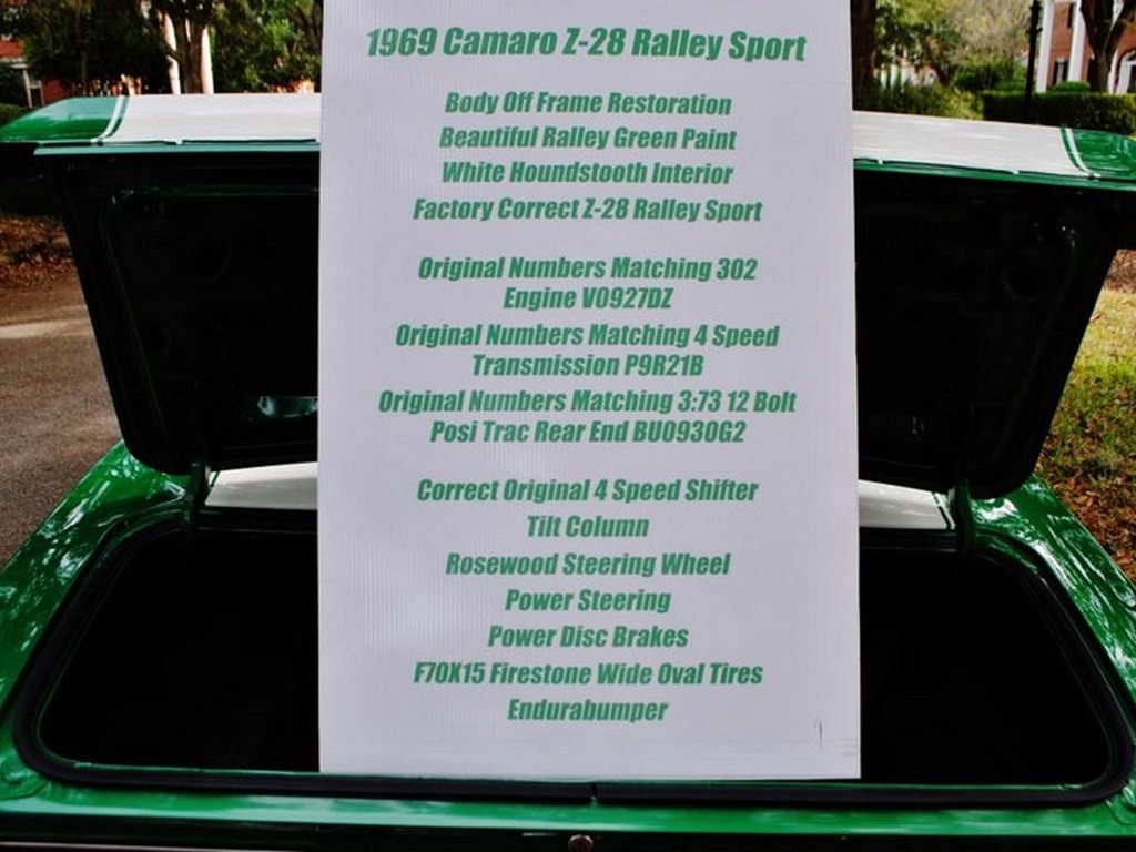 1969 Chevrolet Camaro Z/28 RS Rally Sport - Image 23