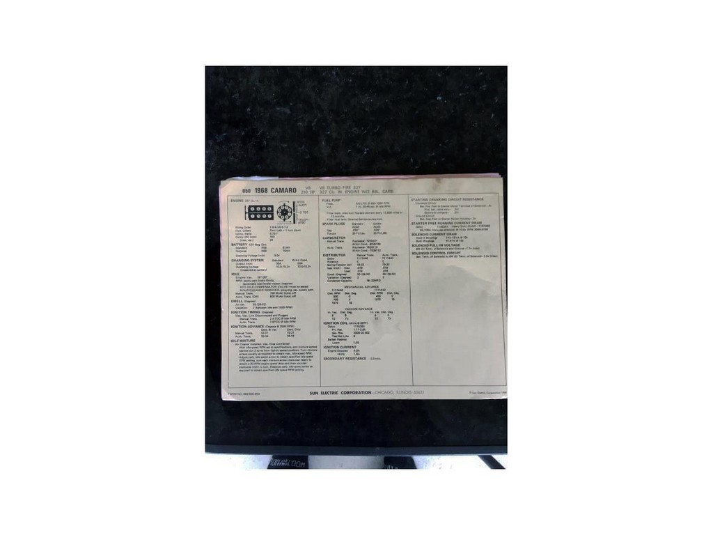 1968 Chevrolet Camaro 327 - Image 11